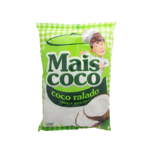 Coco Ralado Úmido Adoçado Mais Coco 1Kg